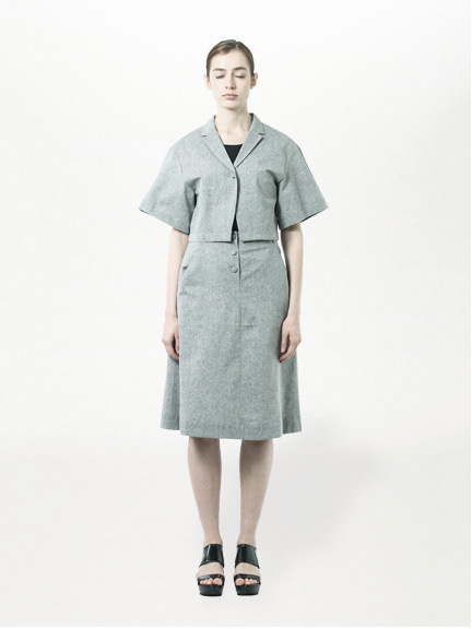 ボックススリーブクロップトジャケット