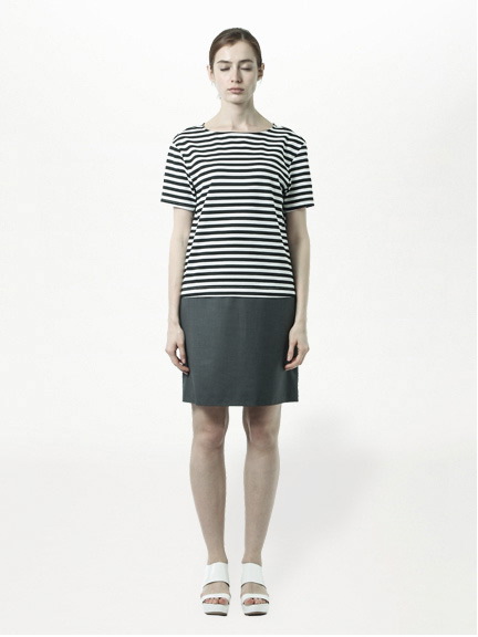 【Special Price】・ボーダーコンボショートスリーブワンピース